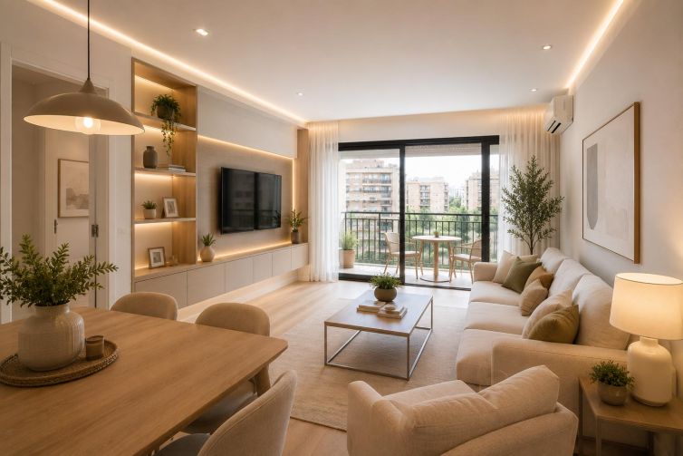 Serlyb - Construcción Reformas Alicante - Salón reformado con estilo moderno